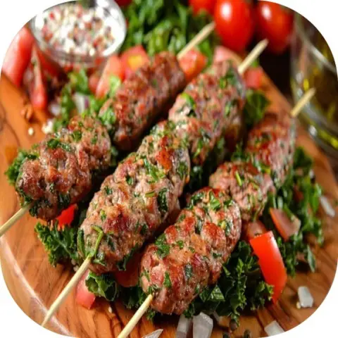 Espeto de Kafta Premium: Com Acompanhamentos